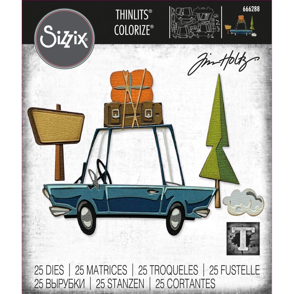 Sizzix - Tim Holtz  - Thinlits Dies - Colorize - Road Trip