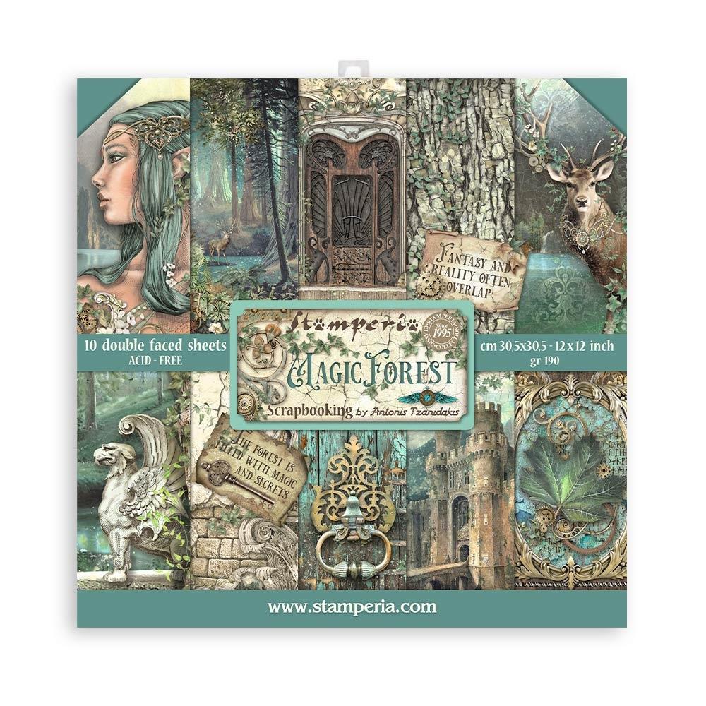 Stamperia  - Magic Forest - Paper Pad  10 pk - 12 x 12"