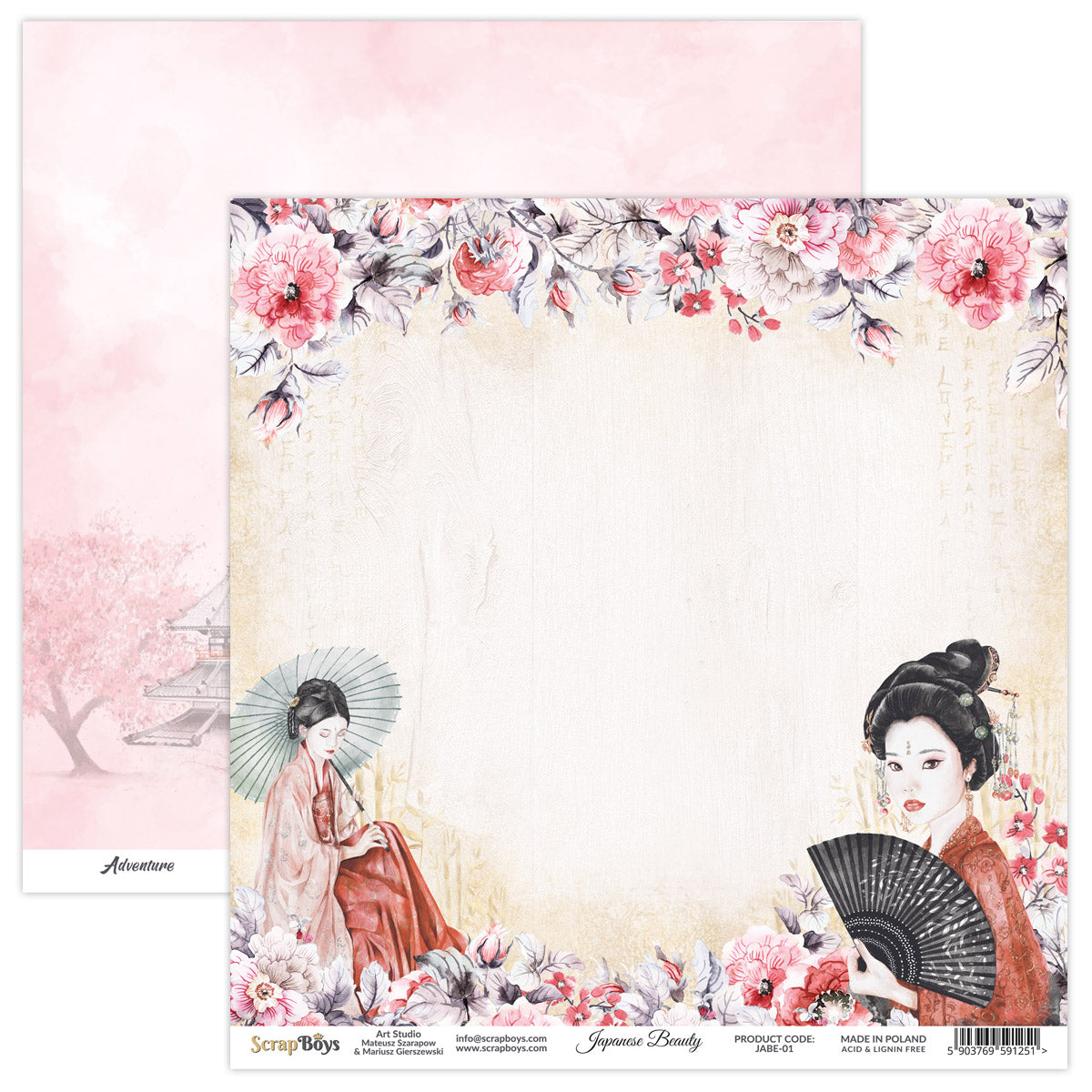 Scrapboys - Japanese Beauty - Paper Pad  -  6 x 6"