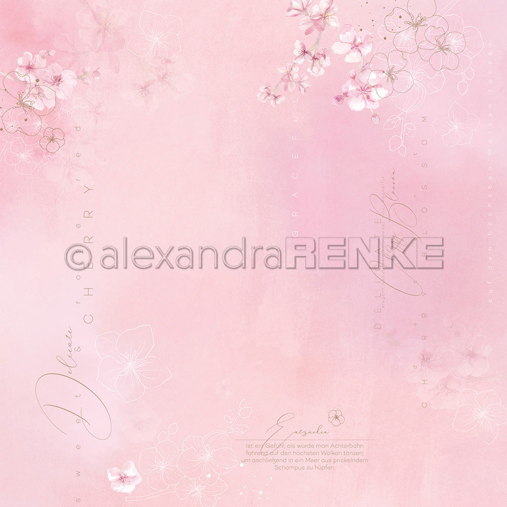 Alexandra Renke - Cherry blossom Delicate - 12 x 12"