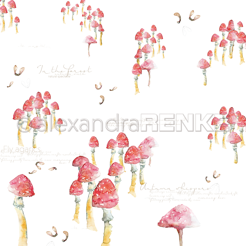 Alexandra Renke - Toadstools - Paper -  12x12"