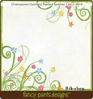 Fancy Pants: Painted Summer Transparent Overlay  12 x 12"