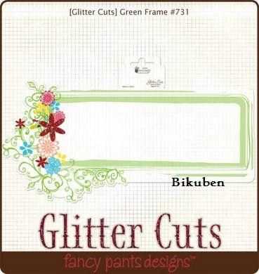 Fancy Pants: Glitter Cuts - Green Frame