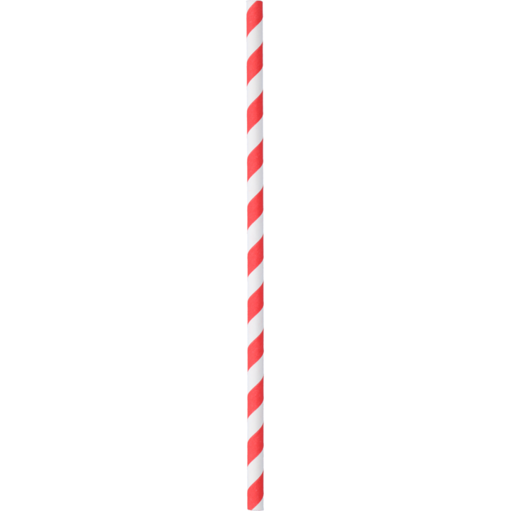 Sugerør - Papir - Twisted rød - 5 stk