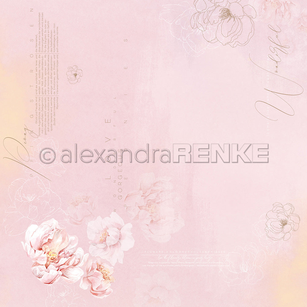 Alexandra Renke - Peonies Love  - 12 x 12"