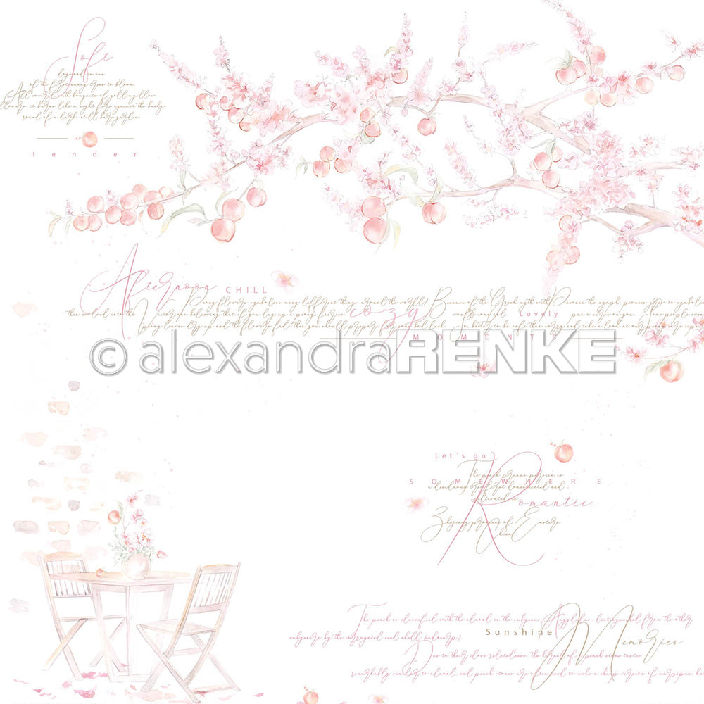 Alexandra Renke - Peach Moments  - 12 x 12"