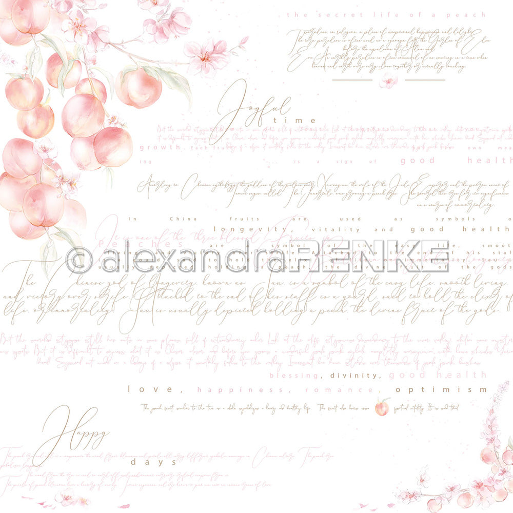 Alexandra Renke - Peach Time - 12 x 12"