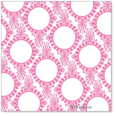 Hambly: Vintage Circle Wallpaper Pink Overlay