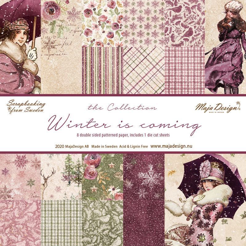 Maja Design - Winter is coming - Paper Pack - Hele serien (8 ark ) -   12 x 12"