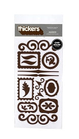 American Crafts: BROWN Accents Chipboard Shape Stickers