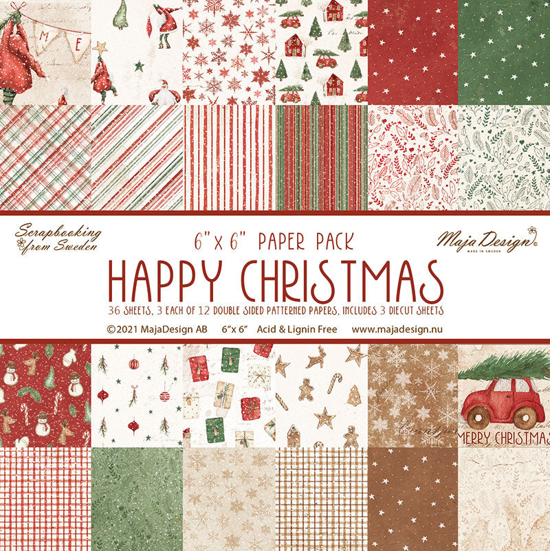 Maja Design - Happy Christmas - Paper Pack - 6 x 6"