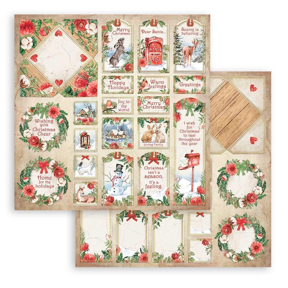 Stamperia  - Home for the Holidays - Paper Pad  10 pk - 12 x 12"