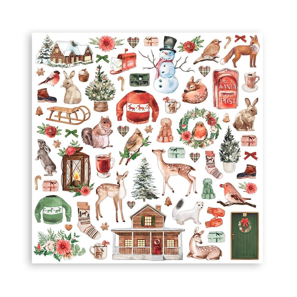 Stamperia  - Home for the Holidays - Paper Pad  10 pk - 12 x 12"