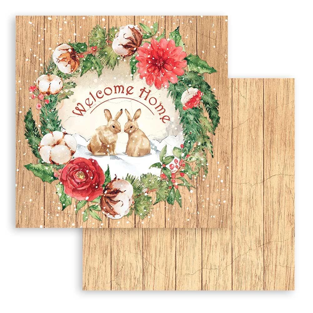 Stamperia  - Home for the Holidays - Paper Pad  10 pk - 12 x 12"