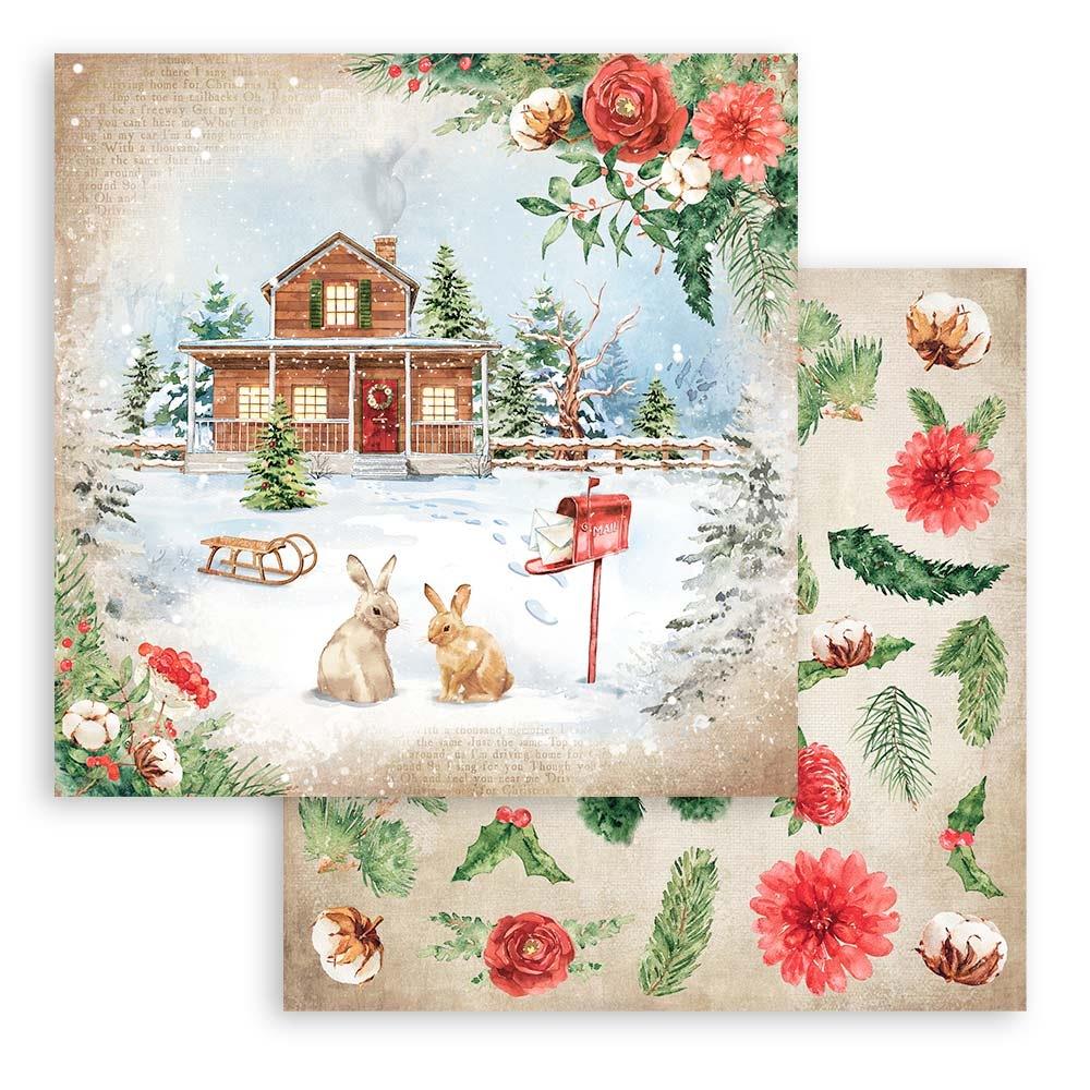 Stamperia  - Home for the Holidays - Paper Pad  10 pk - 12 x 12"