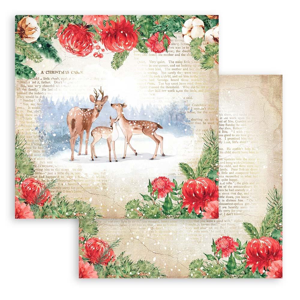 Stamperia  - Home for the Holidays - Paper Pad  10 pk - 12 x 12"