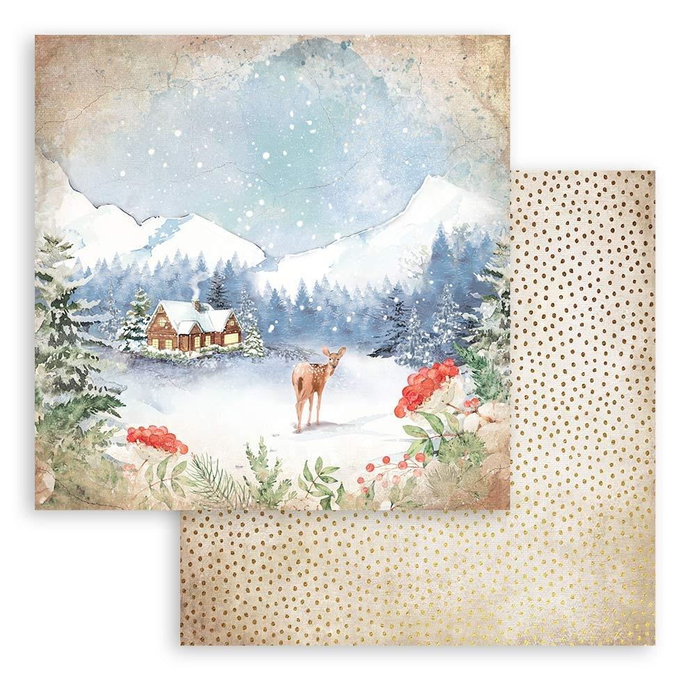 Stamperia  - Home for the Holidays - Paper Pad  10 pk - 12 x 12"