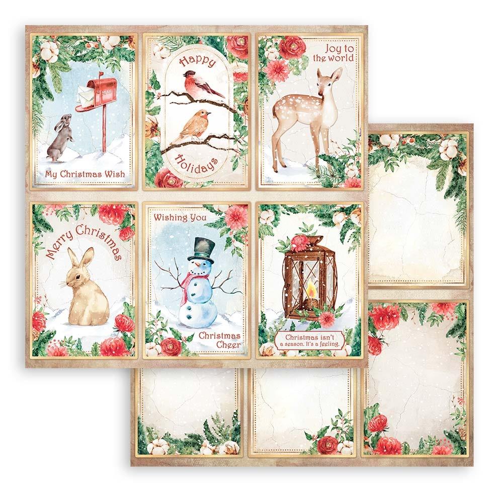 Stamperia  - Home for the Holidays - Paper Pad  10 pk - 12 x 12"