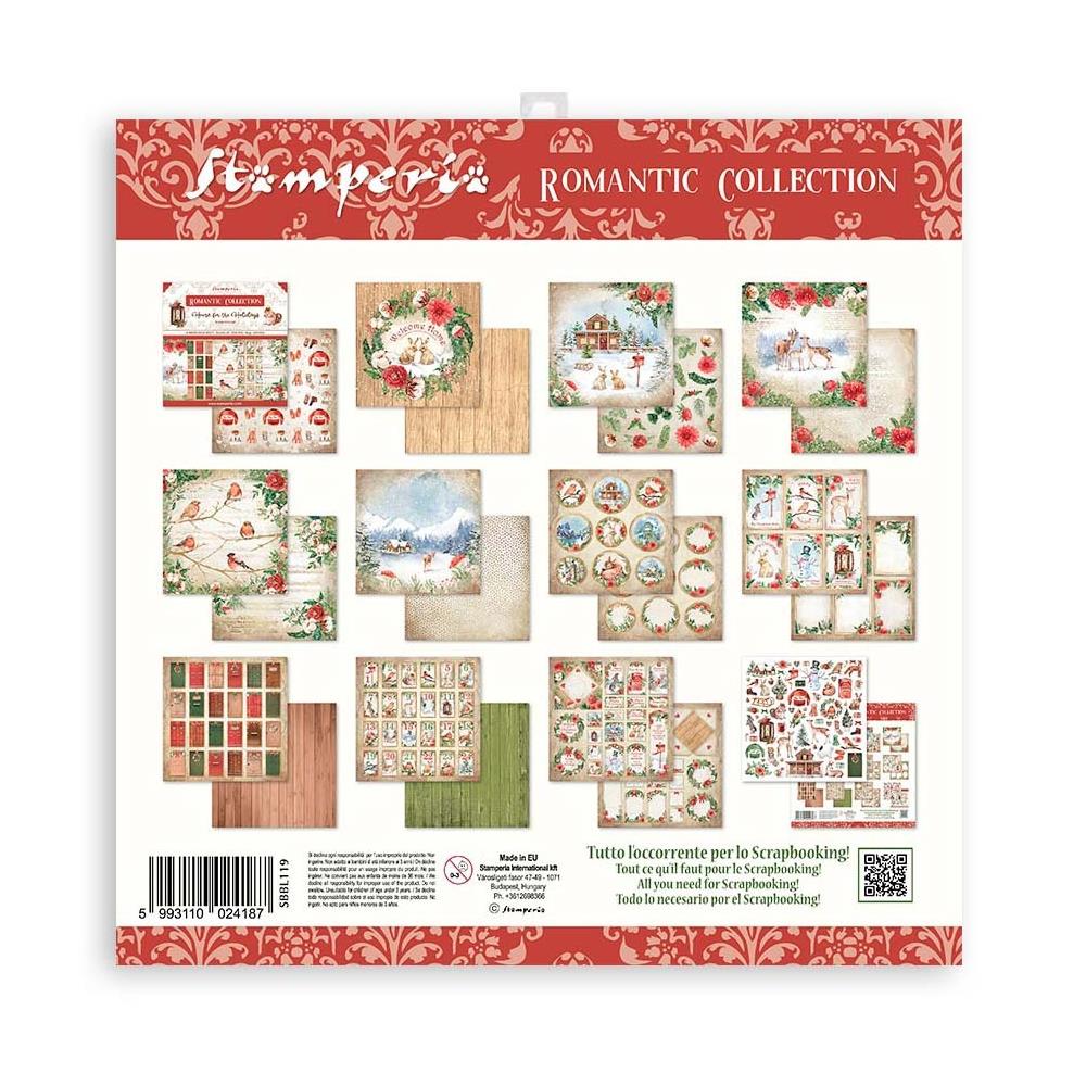 Stamperia  - Home for the Holidays - Paper Pad  10 pk - 12 x 12"
