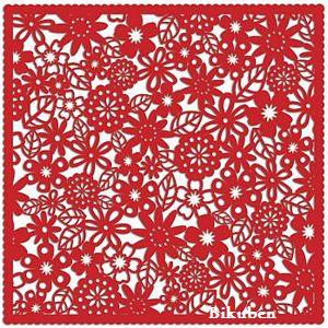 Samantha Walker: Scalloped Red Flowers - Die Cut Paper