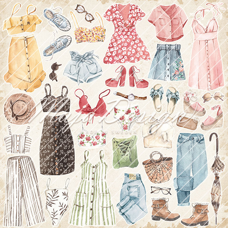 Maja Design - Everyday Life - Wardrobe 2 cut out -  12 x 12"