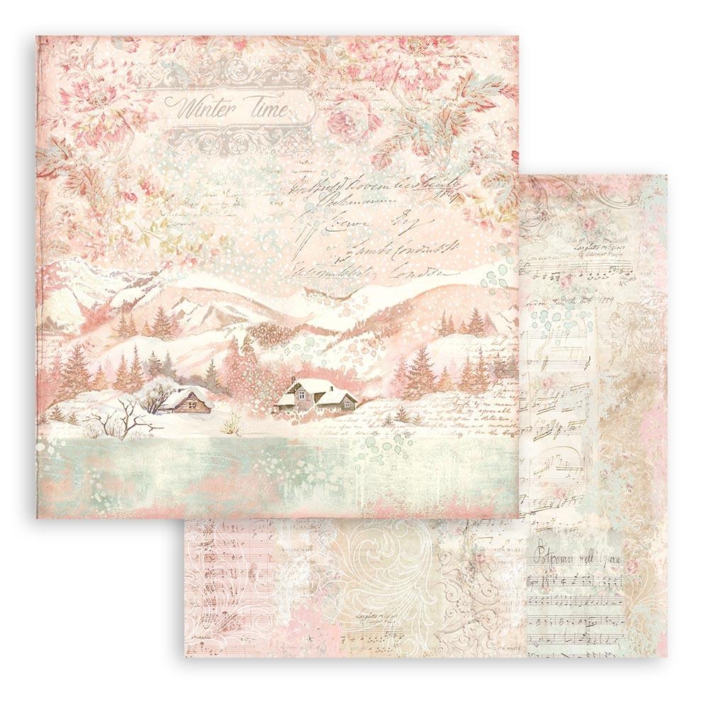 Stamperia - Sweet Winter - Maxi Background Selection - Paper Pack - 12" x 12"