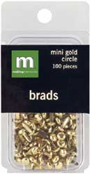Making Memories: Mini Gold Circle Brads