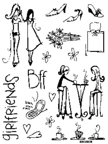 Rusty Pickle: Girlfriends Stamps