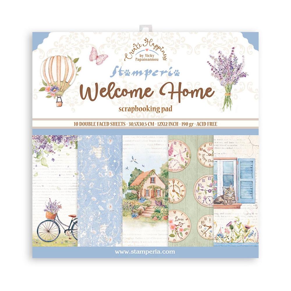Stamperia  - Create Happiness Welcome Home - Paper Pad  10 pk - 12 x 12"