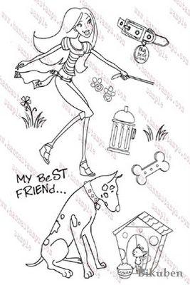 Hanna Stamps: My Best Friend, Clear Stamp Set