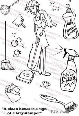 Hanna Stamps: Domestic Goddess, Clear Stamp Set