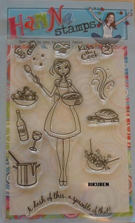 Hanna Stamps: Kiss the cook, Clear Stamp Set