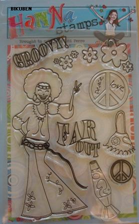 Hanna Stamps: Hippy chick, Clear Stamp Set