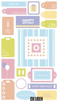 MM: Colorboard stickers - Birthday