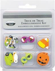 The Paper Company: Trick or Treat Embellishment Kit - Brads