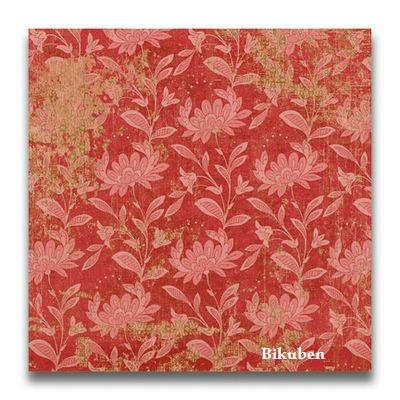 K & Company: Hannah Red Floral Flat Paper