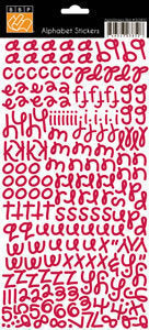 Bazzill: Alpha stickers - red