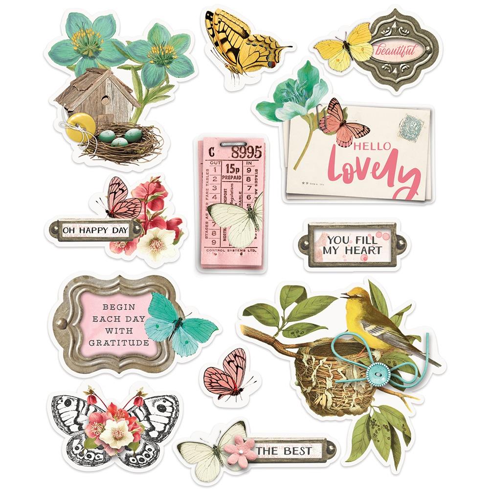 Simple Stories - Cottage Fields - Layered Stickers