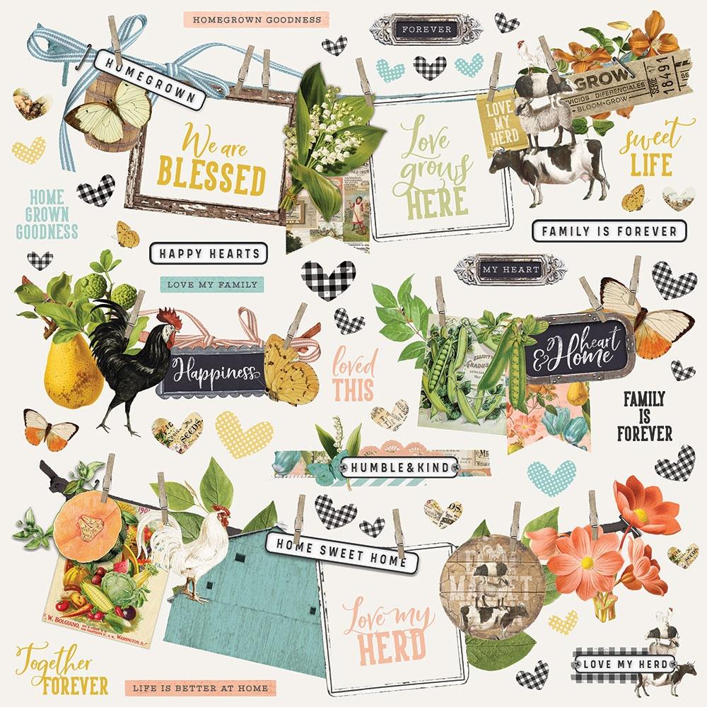 Simple Stories - Farmhouse Garden - Banner Cardstock Stickers - 12 x 12"