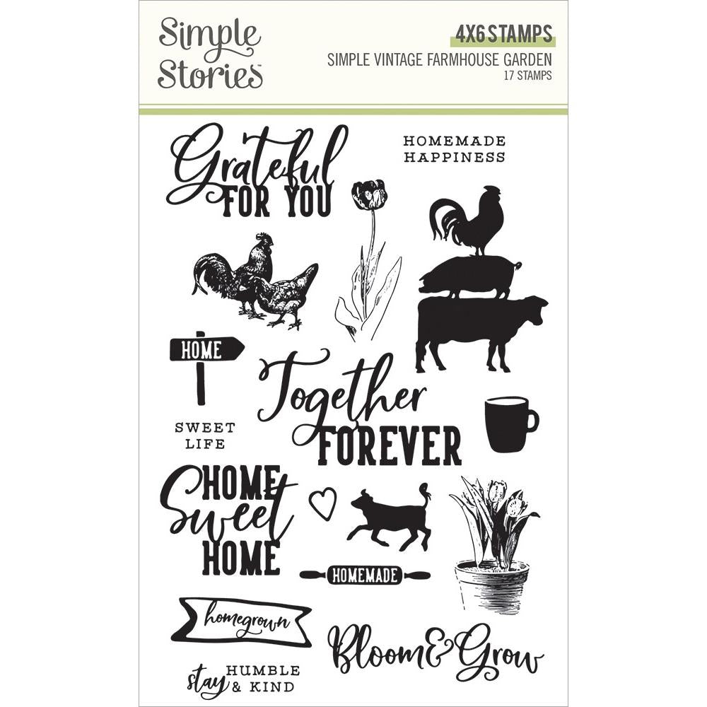Simple Stories - Farmhouse Garden - Clear Stamps