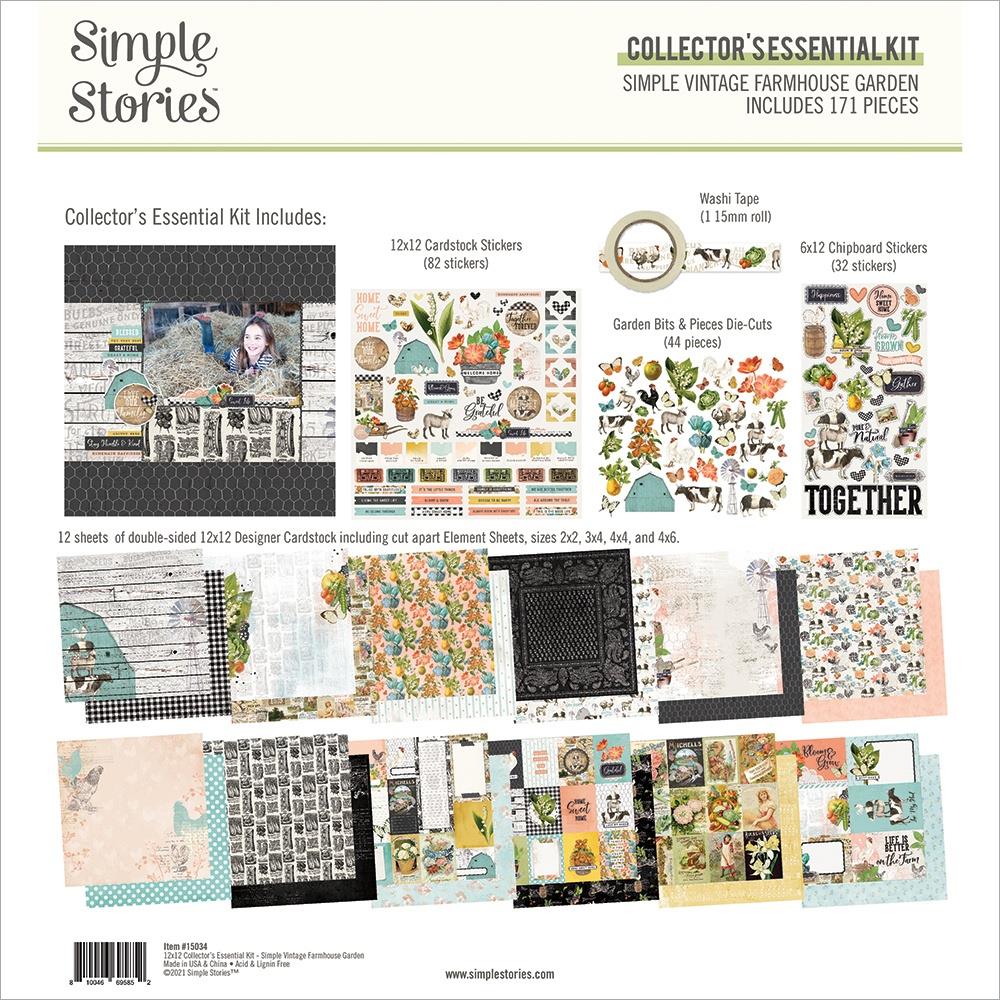 Simple Stories - Farmhouse Garden - Collectors Essentials Kit - 12 x 12"