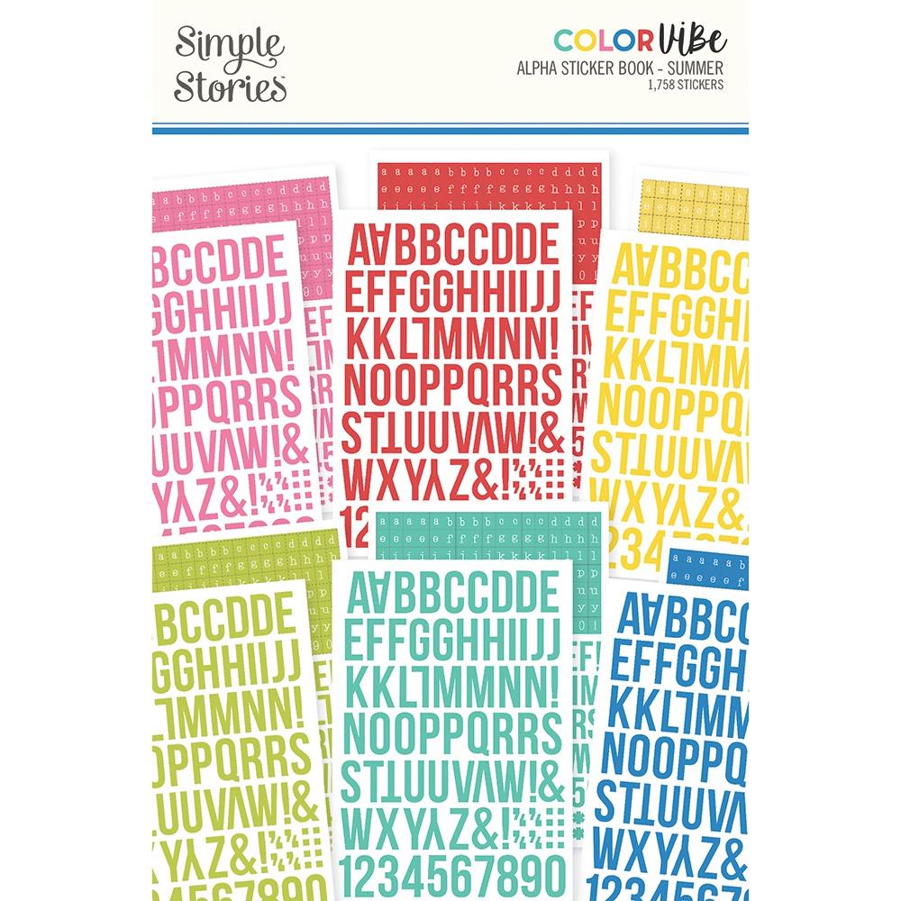Simple Stories - Color Vibe - Alpha Sticker Book - Summer