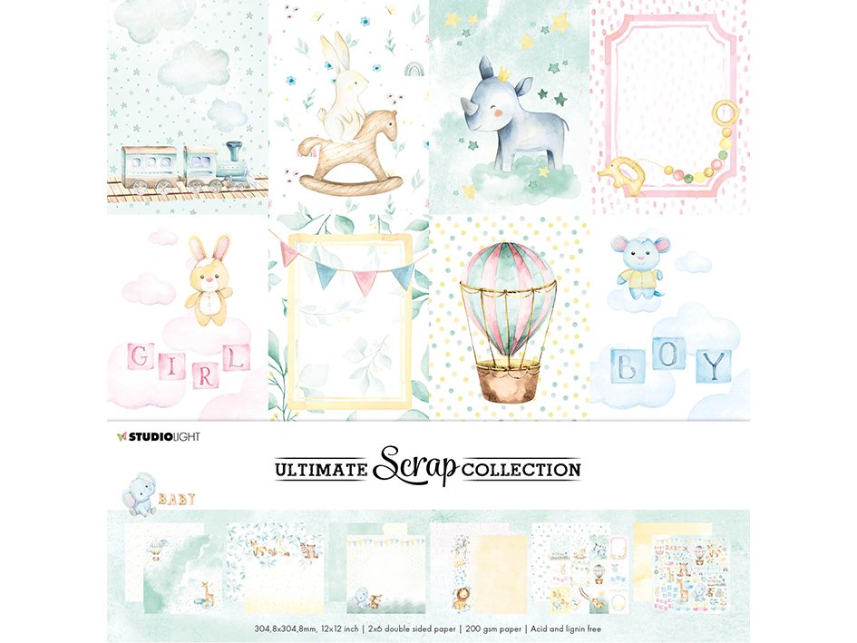 Studiolight - Paper - Ultimate Scrap Collection - Baby  - 12 x 12"