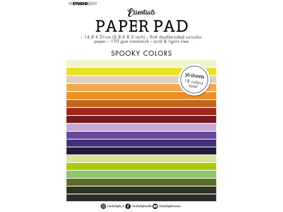 Studiolight - Paper Pad - Spooky Colors