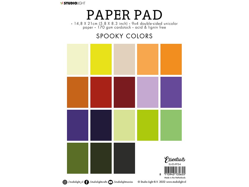 Studiolight - Paper Pad - Spooky Colors