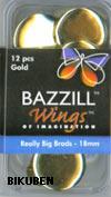 Bazzill: Really big brads 18mm - Gold