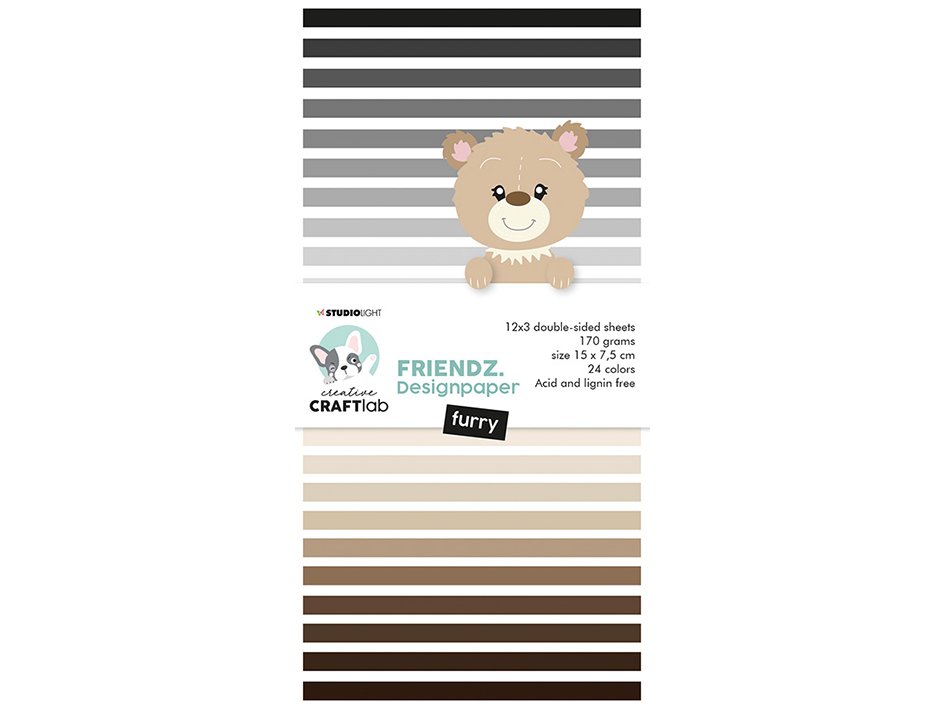 Studiolight - Friendz Designpaper pad - Furry