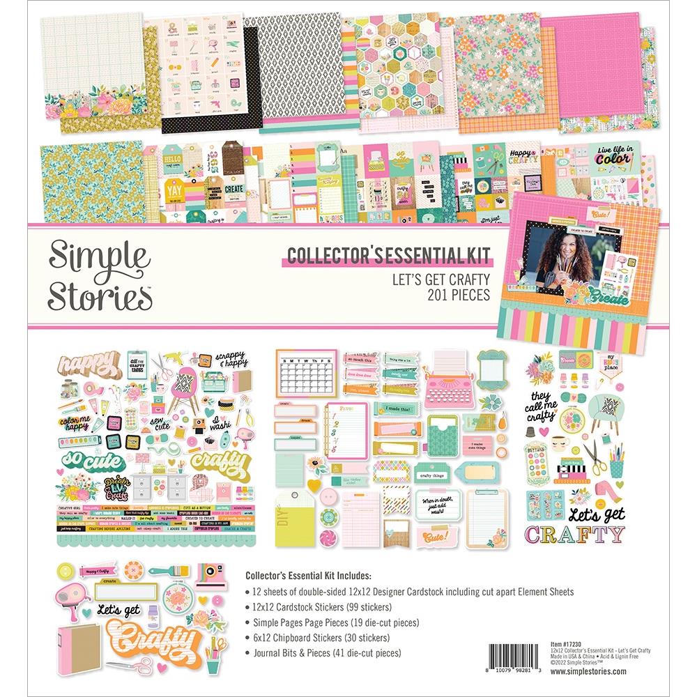 Simple Stories - Lets get crafty - Collectors Essentials Kit - 12 x 12"