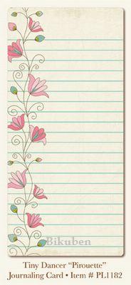 Penny Lane: Tiny Dancer - "Pirouette" Journaling Card