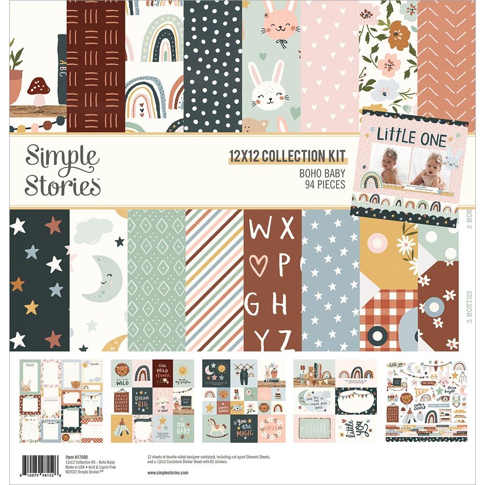Simple Stories - Boho Baby - Collection Kit  - 12 x 12"